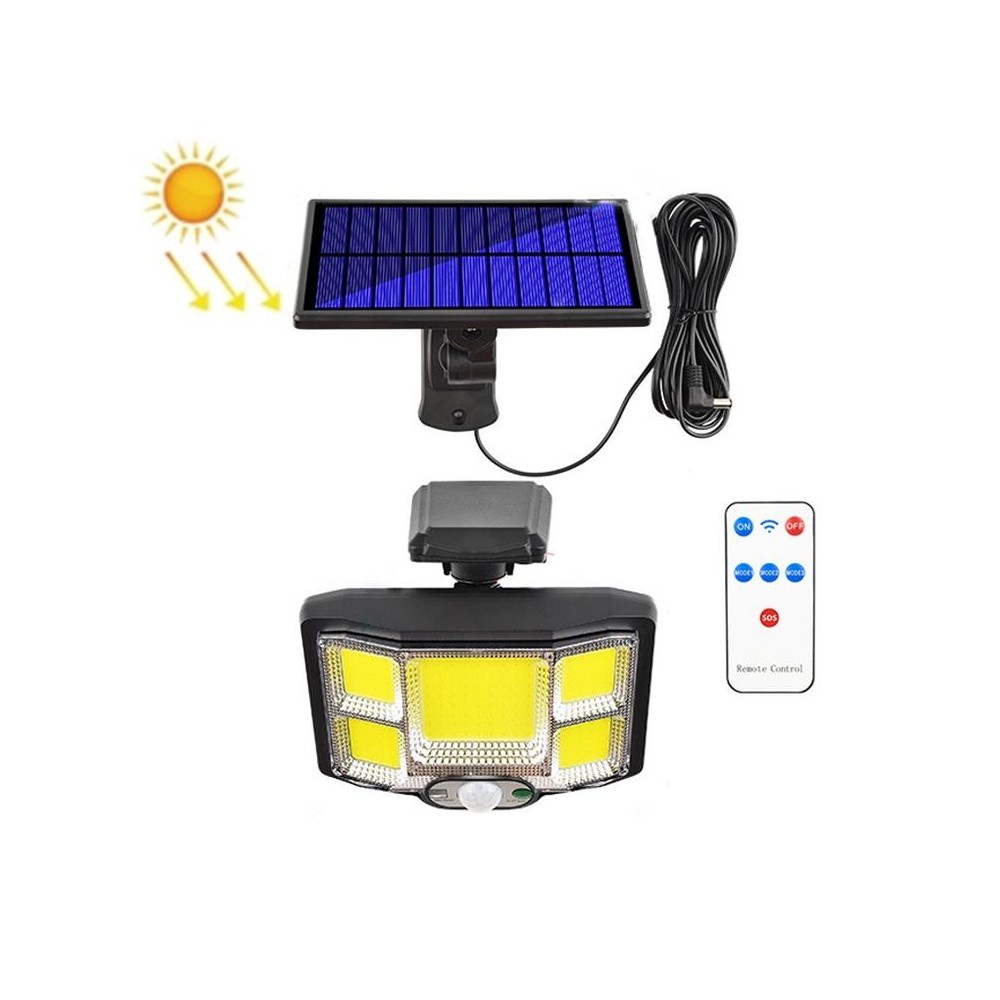 TG-TY085 Solar Outdoor Human Body Induction Wall Light Household Garden Waterproof Street Light wIth Remote Control, Spec: 168 C