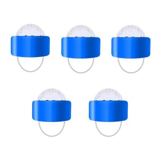 5 PCS D2 LED Flashing Finger Light Stage Small Magic Ball Flash(Blue)