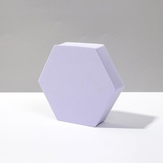 8 PCS Geometric Cube Photo Props Decorative Ornaments Photography Platform, Colour: Small Purple Hexagon