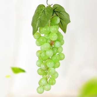 4 Bunches 60 Green Grapes  Simulation Fruit Simulation Grapes PVC with Cream Grape Shoot Props