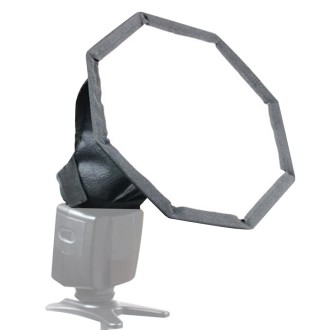 20cm Universal Octangle Style Flash Folding Soft Box, Without Flash Light Holder(Black + White)