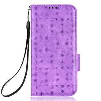 For Asus ROG Phone 5 Symmetrical Triangle Leather Phone Case(Purple)