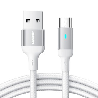 JOYROOM S-UM018A10 Extraordinary Series 2.4A USB-A to Micro USB Fast Charging Data Cable, Cable Length:1.2m(White)