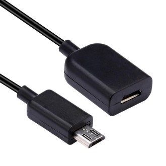 1m Micro USB Male to Female Extension Cable, For Samsung / Huawei / Xiaomi / Meizu / LG / HTC and Other Smartphones(Black)