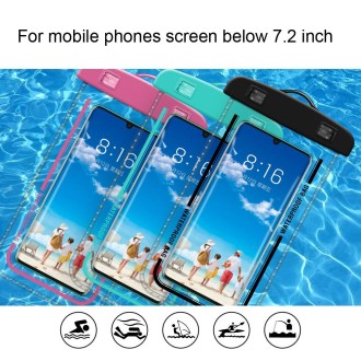 2 PCS Armband Style Transparent Waterproof Cell Phone Case Swimming Cell Phone Bag(Black)