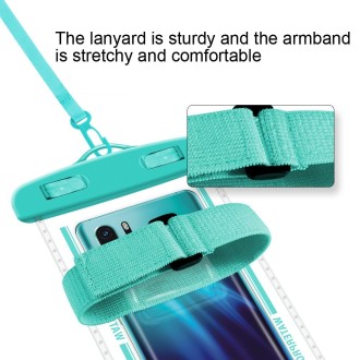 2 PCS Armband Style Transparent Waterproof Cell Phone Case Swimming Cell Phone Bag(Black)