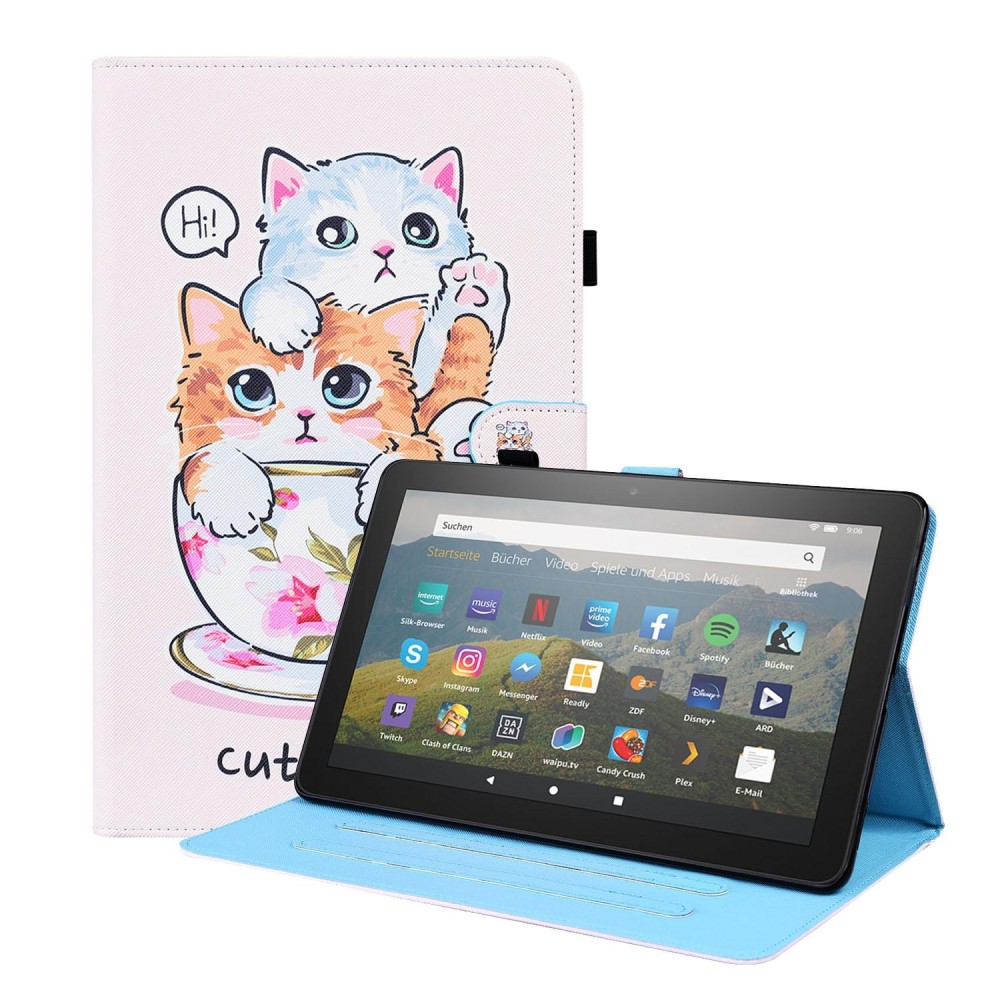 For Amazon Fire HD 10 2021 Animal Pattern Horizontal Flip Leather Case with Holder & Card Slots & Photo Frame & Sleep / Wake-up 