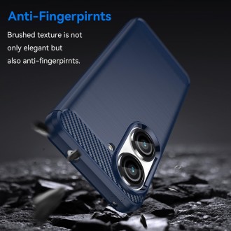 For Asus Zenfone 10 Brushed Texture Carbon Fiber TPU Case(Blue)