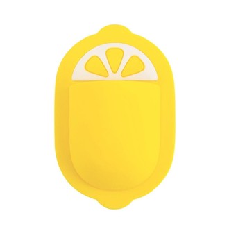 Wall Toiletries Free Installation Silicone Shelf(Yellow Lemon)