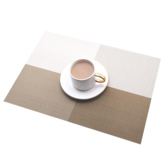 PVC Waterproof Oil-proof Dining Table Insulation Mat(Coffee)