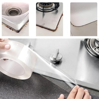 Acrylic Rubber Kitchen and Bathroom Waterproof Moisture-proof Tape Mildew Proof Stickers Size: 5cm x 10m, Thickness: 0.5mm