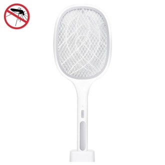 Electrical Mosquito Swatter Mosquito Killer Two-In-One USB Rechargeable Household Electrical Mosquito Swatter, Colour: LEDx6 Gra