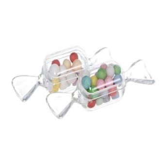 10 PCS/Set Transparent Creative Candy Box Small Candy-shaped Mini Plastic Box(Clear)