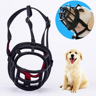 Dog Muzzle Prevent Biting Chewing and Barking Allows Drinking and Panting, Size: 8.2*7.6*10.4cm(Black)