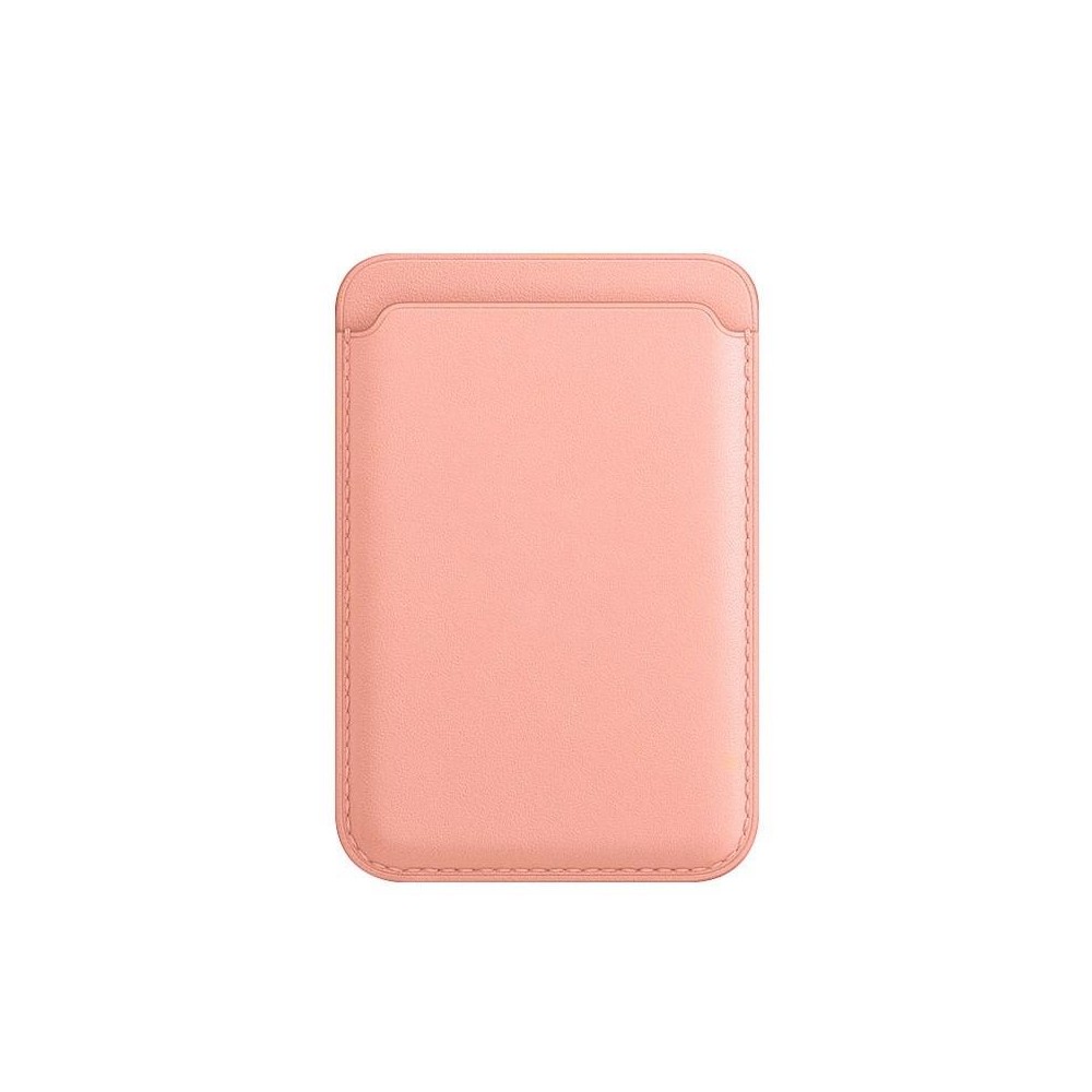 MagSafe Magnetic Leather Card Case Holster For iPhone (Pink)