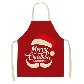 Fabric Linen Cleaning Apron Christmas Party Decoration Apron, Size: 47x38cm(WQ-001503)