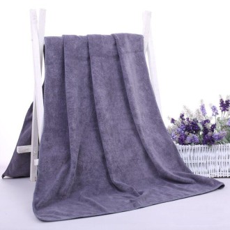 70x140cm Nano Thickened Large Bath Towel Hairdresser Beauty Salon Adult With Soft Absorbent Towel(Grey)