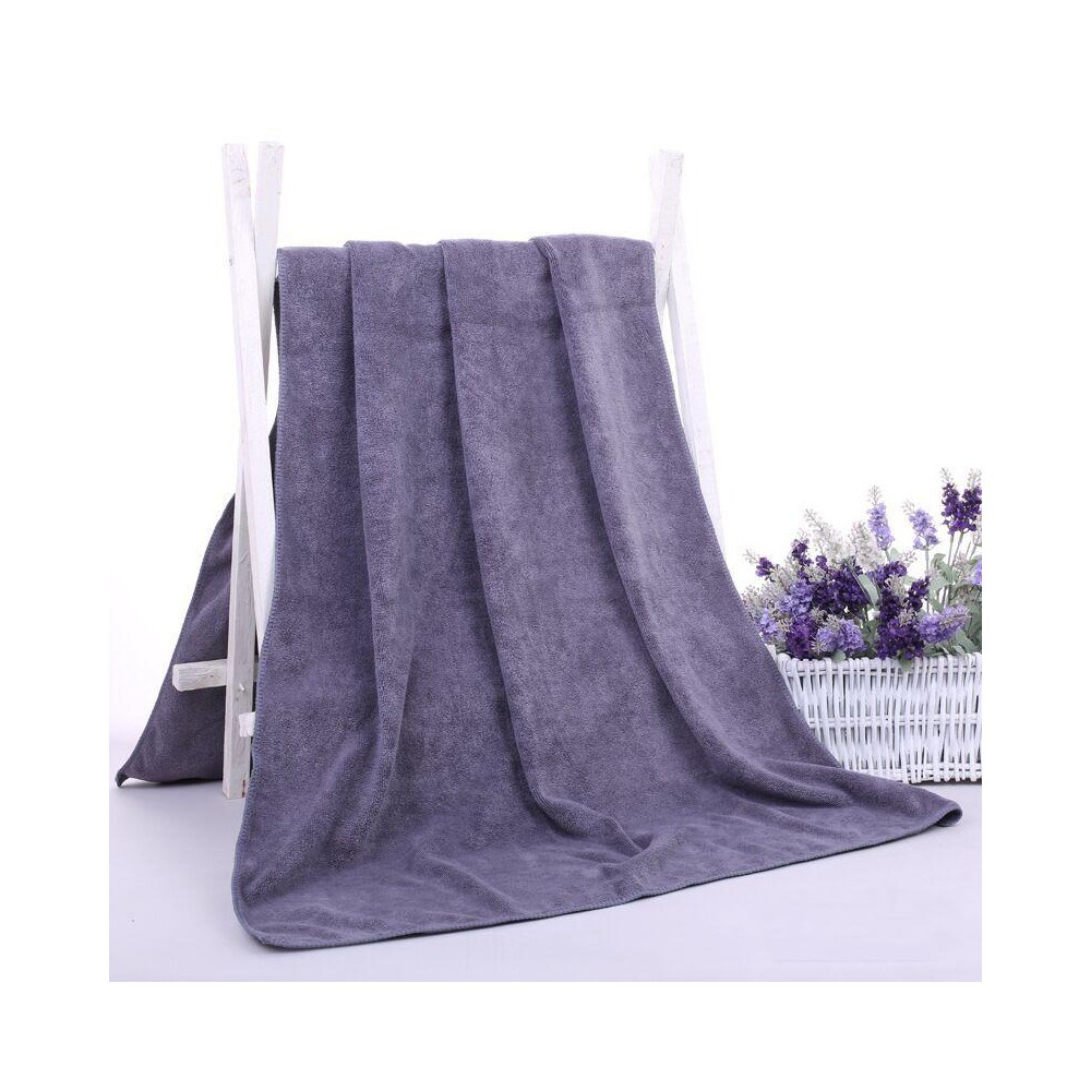 70x140cm Nano Thickened Large Bath Towel Hairdresser Beauty Salon Adult With Soft Absorbent Towel(Grey)