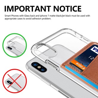 Multifunctional PU Leather Phone Back Sticker Card Bag With Bracket Function(Brown)