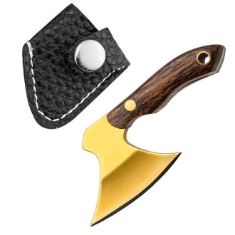 Mini Knife Keychain Portable Removal Express Pendant Accessory With Holster, Model: Axe Gold