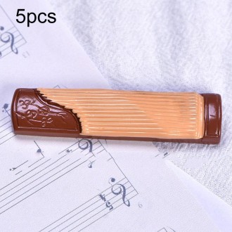 5pcs Micro Landscape Simulation Musical Instrument Resin Ornament Miniature Desktop Decoration, Style: No.2 Guzheng