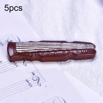 5pcs Micro Landscape Simulation Musical Instrument Resin Ornament Miniature Desktop Decoration, Style: No.3 Guqin