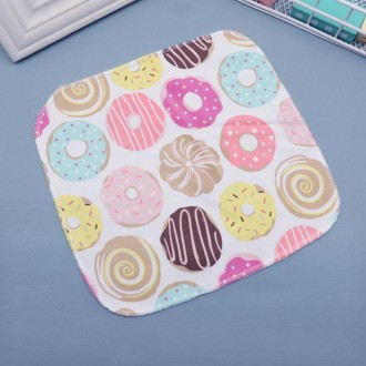 10 PCS Baby Cotton Saliva Handkerchief Cartoon Small Square Face Towel Color Random Delivery(Color Mixture)