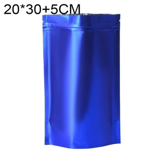 100 PCS/Set Matte Aluminum Foil Snack Stand-up Pouch, Size:20x30+5cm(Blue)