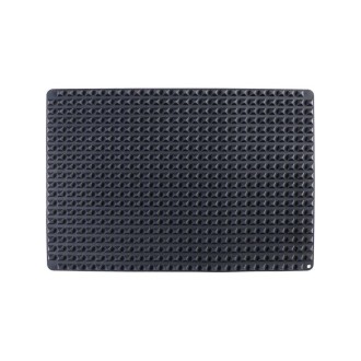 Silicone Pyramid Baking Chicken Mat Oil Filter Oil Separation Baking Mat BBQ Bread Cookie Oven Baking Mat(Black)