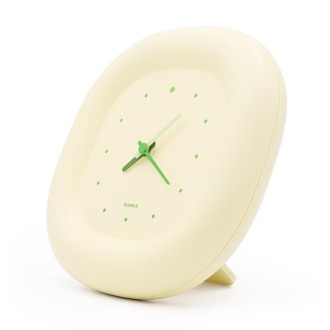 H-C-07 Living Room Home Bedroom Silent Clock Quartz Wall Watch(Cream Yellow)