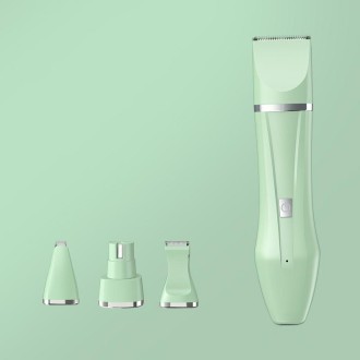 Multifunctional Pet Electric Shaver Cat And Dog Hair Clipper, Color: 4-in-1 Green