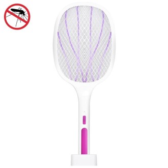 Electrical Mosquito Swatter Mosquito Killer Two-In-One USB Rechargeable Household Electrical Mosquito Swatter, Colour: LEDx10 Pu