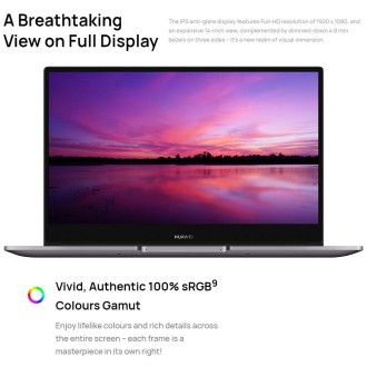 HUAWEI MateBook B3-420 Laptop, 16GB+512GB, 14 inch Windows 11 Home Chinese Version, Intel 11th Gen Core i7-1165G7 Integrated Gra