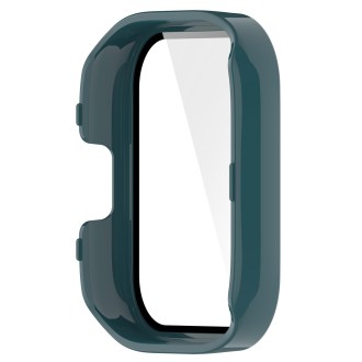 For Xiaomi Redmi Watch 3 PC + Tempered Film Integrated Watch Protective Case(Pine Green)