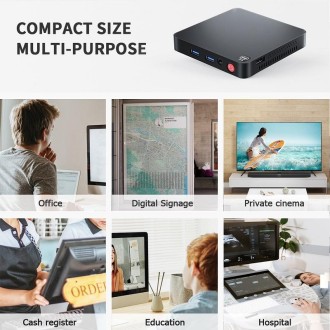 T4PRO 4G+64G N3350 Dual HDMI Output Mini Computer Host(AU Plug)