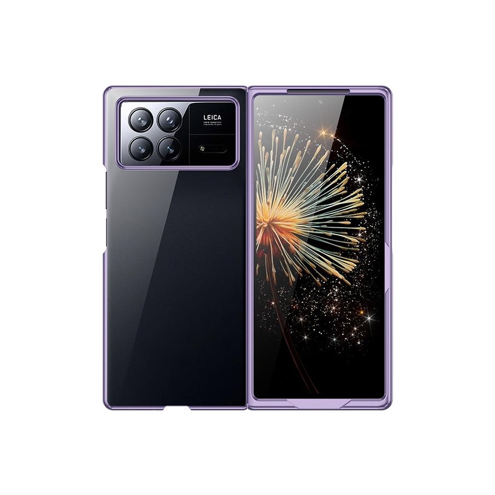 For Xiaomi Mix Fold 3 Full Coverage Electroplate PC Transparent Phone Case(Purple)