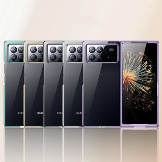 For Xiaomi Mix Fold 3 Full Coverage Electroplate PC Transparent Phone Case(Purple)