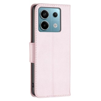 For Xiaomi Redmi Note 13 Pro 5G Litchi Texture Pure Color Leather Phone Case(Rose Gold)