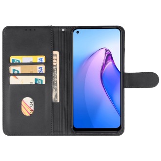 For OPPO Reno8 Z Leather Phone Case(Black)