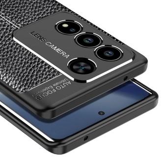 For vivo S16 Litchi Texture Shockproof TPU Phone Case(Black)