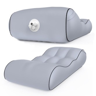 1832B Outdoor Portable One-Touch Automatic Inflatable Sofa Foldable Seat(Gray)