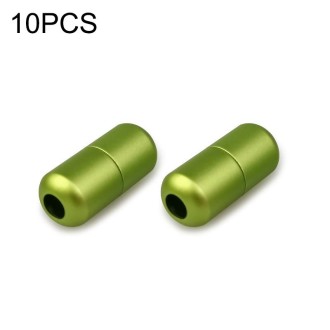 10 PCS Aluminum Metal Capsule Buckle Non Binding Shoe Lace Accessories (Green)