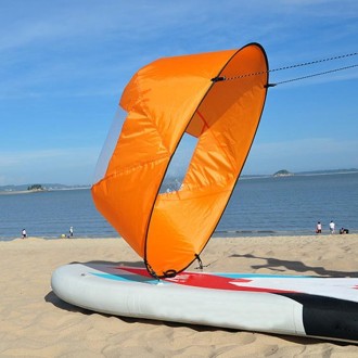 42 Inch Kayak Sail Downwind SUP Paddle Board Sail(Orange)