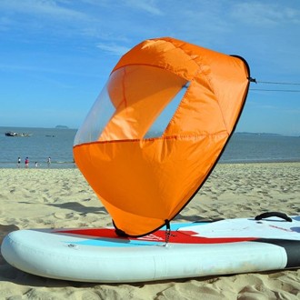 42 Inch Kayak Sail Downwind SUP Paddle Board Sail(Orange)