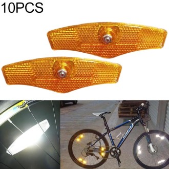 10 PCS Mountain Bike Spoke Reflection (Yellow)