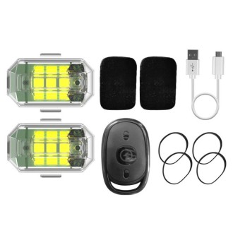 Remote Control LED Car Modified Electric Car Warning Tail Light, Specification: 2 Light +1 RC