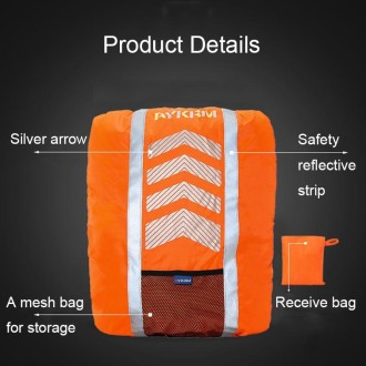 AYKRM AS6-007 Cycling Backpack Dust-proof Reflective Waterproof Cover(Fluorescent Green)