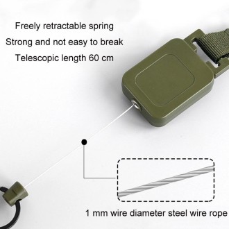 Outdoor Fishing Telescopic Steel Wire High-strength Easy-pull Olecranon Buckle(6771)