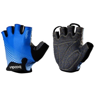 BOODUN 1096 Non-slip Wear-resistant Breathable Fitness Sports Silicone Gloves, Size:XL(Blue)