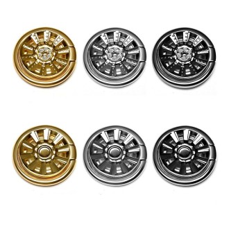 3 PCS Ring Gyro Phone Holder Zinc Alloy Multi-Function Rotating Phone Ring Holder, Colour:  With Diamonds (Black)